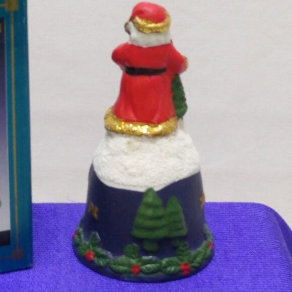 Santa Bell Ceramic Hand Painted Gift Collection Original Box Vintage EUC - Picture 3 of 8